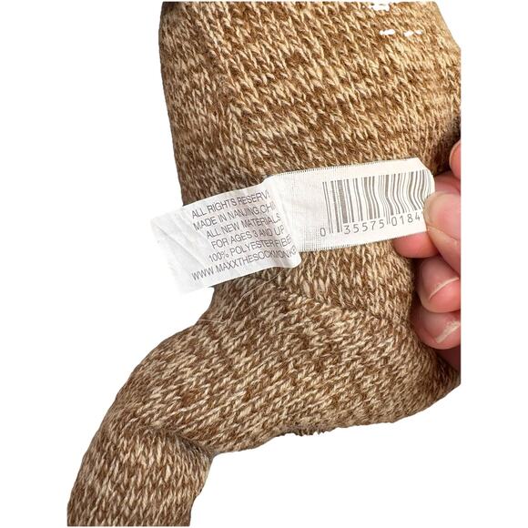 2011 Maxx The Sock Monkey 20” Heathered Brown Plush - Picture 4 of 4